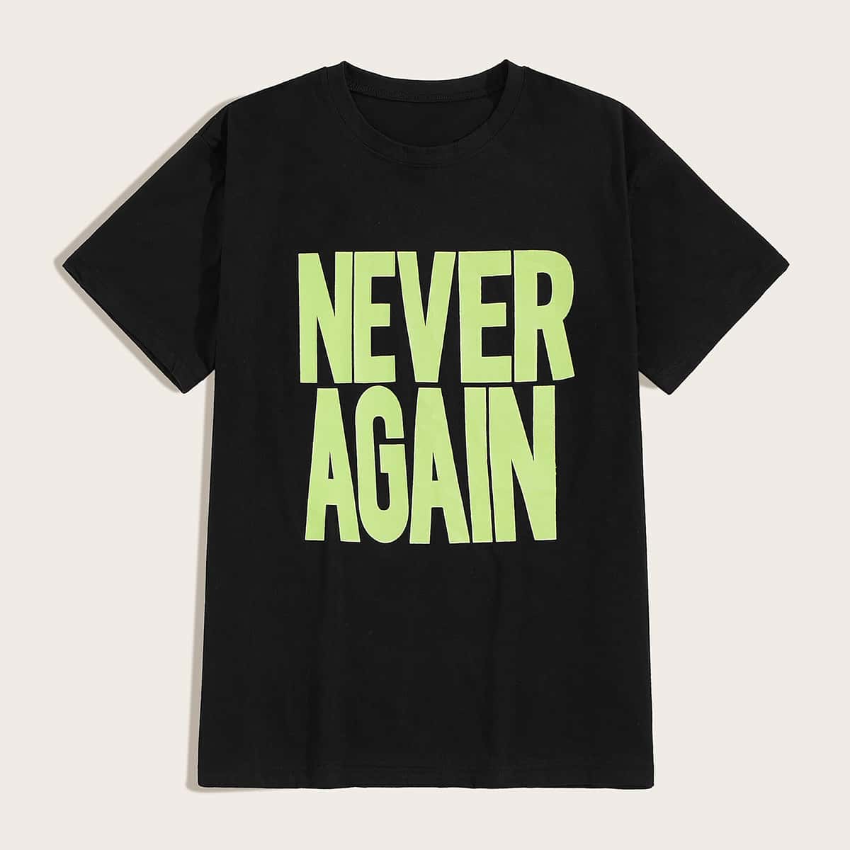 

Guys Slogan Graphic Tee, Black