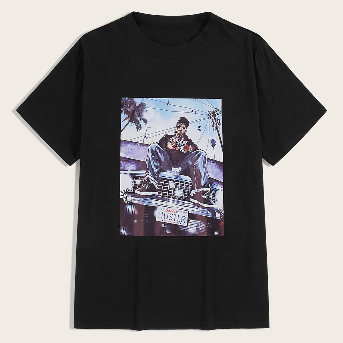 

Guys Figure Graphic Black Tee