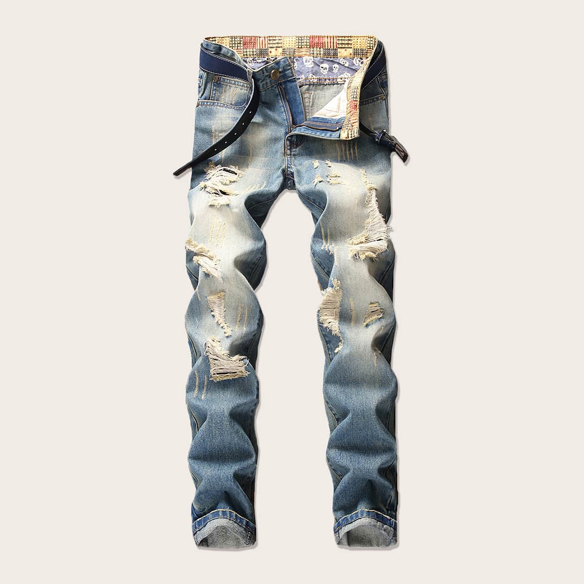 

Guys Ripped Skinny Jeans, Blue