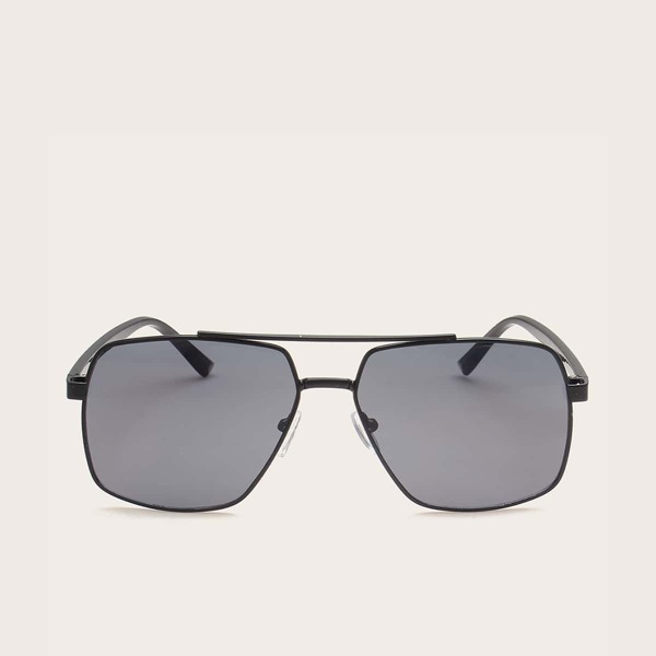 

Men Top Bar Metal Frame Sunglasses, Black