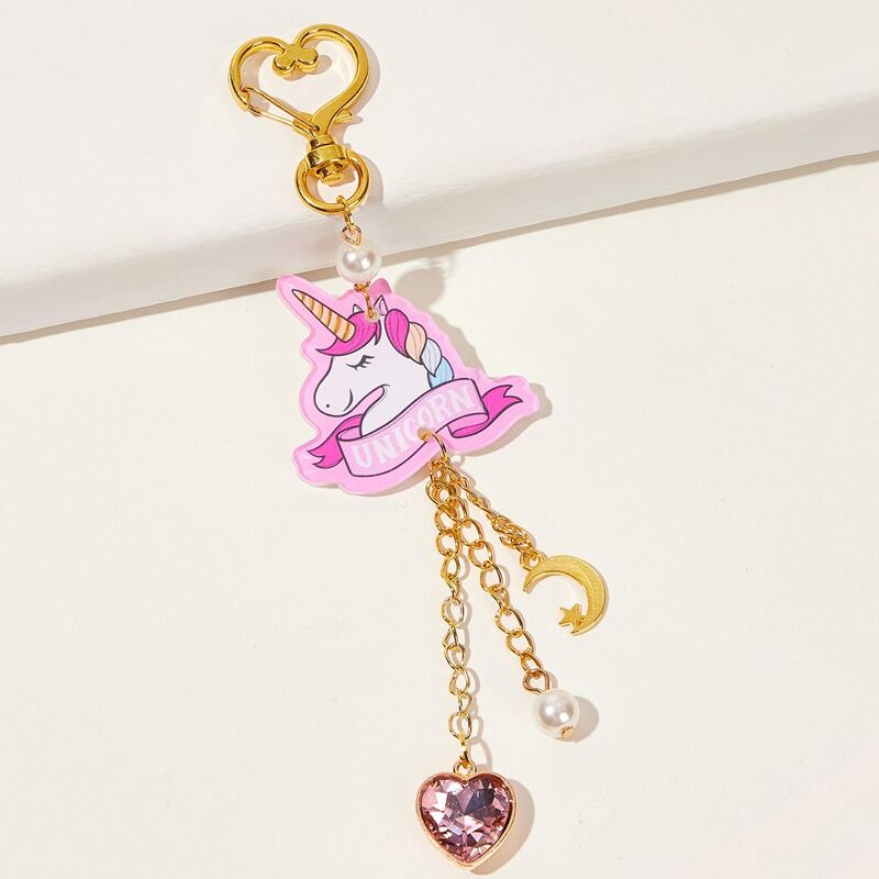 

Unicorn & Star Charm Key Chain, Multicolor