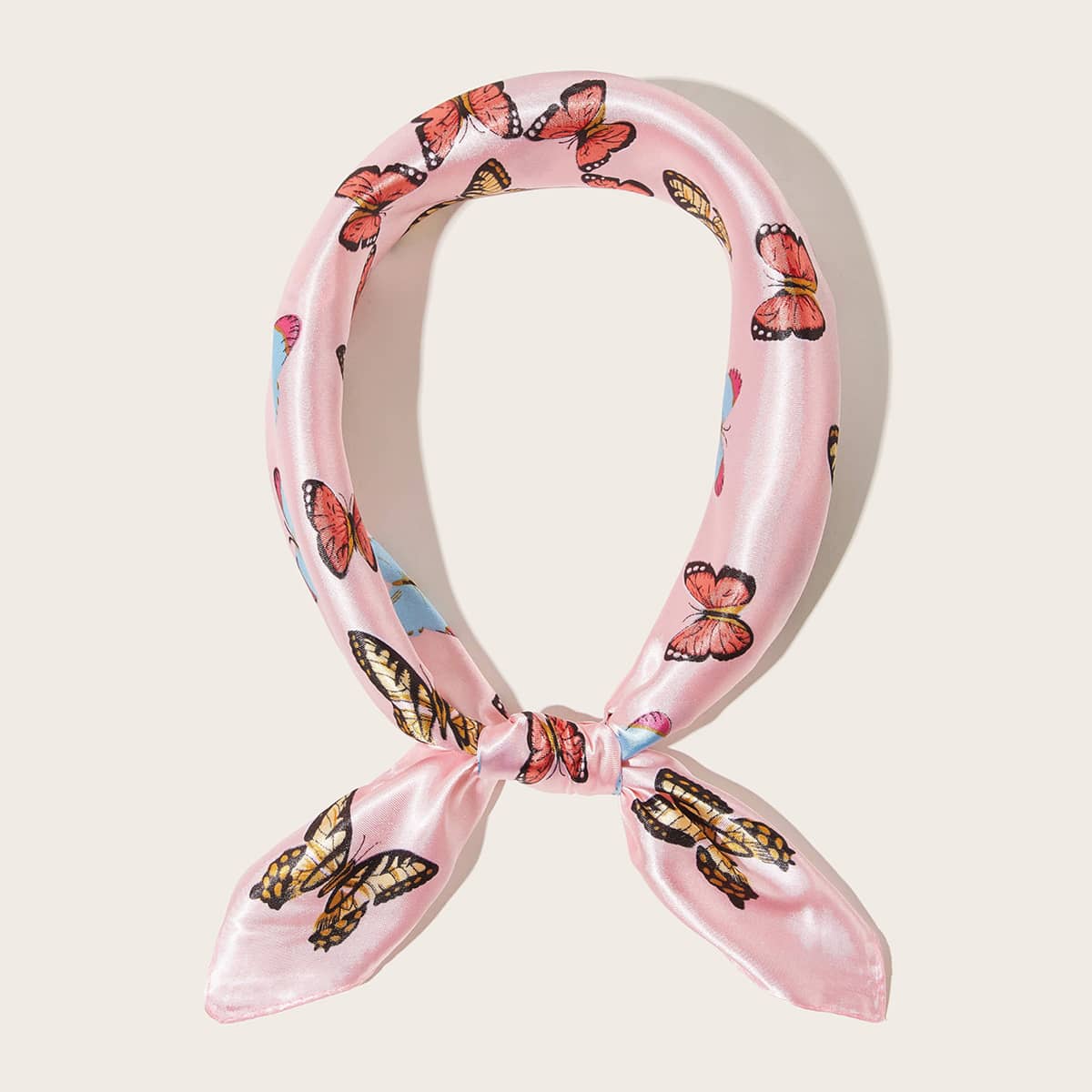 

Butterfly Pattern Bandana, Baby pink