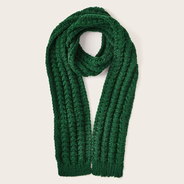 

Toddler Kids Simple Solid Scarf, Green