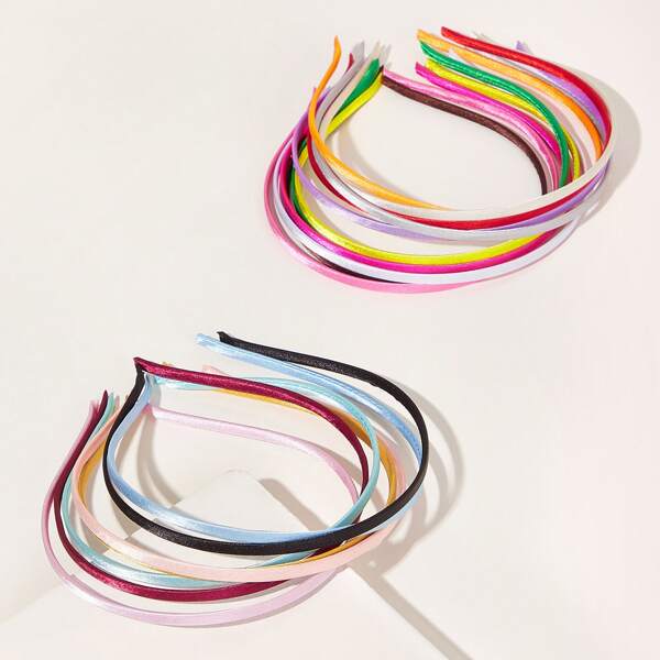 

18pcs Toddler Girls Simple Hair Hoop, Multicolor