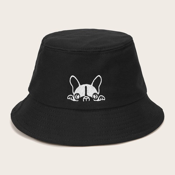 

Cartoon Graphic Bucket Hat, Black