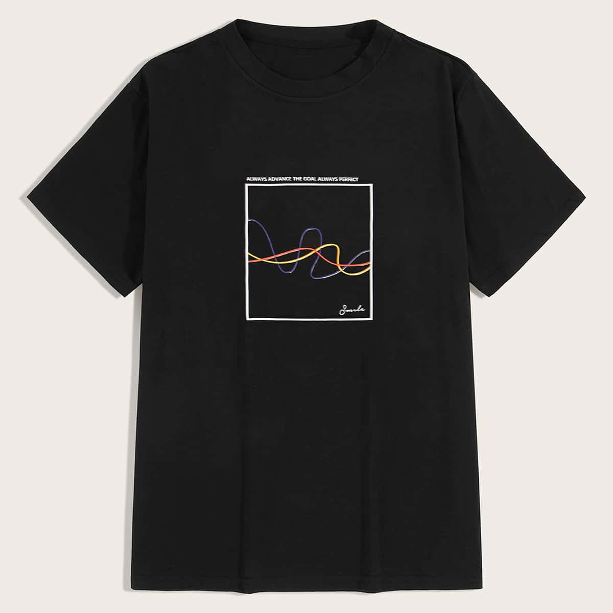 

Guys Letter Graphic Tee, Black