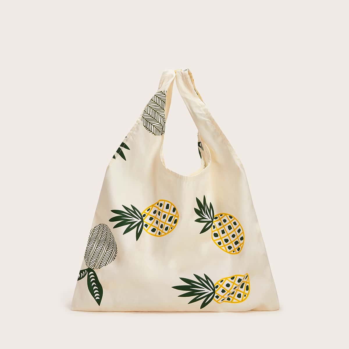 

Pineapple Graphic Large Capacity Tote Bag, Multicolor