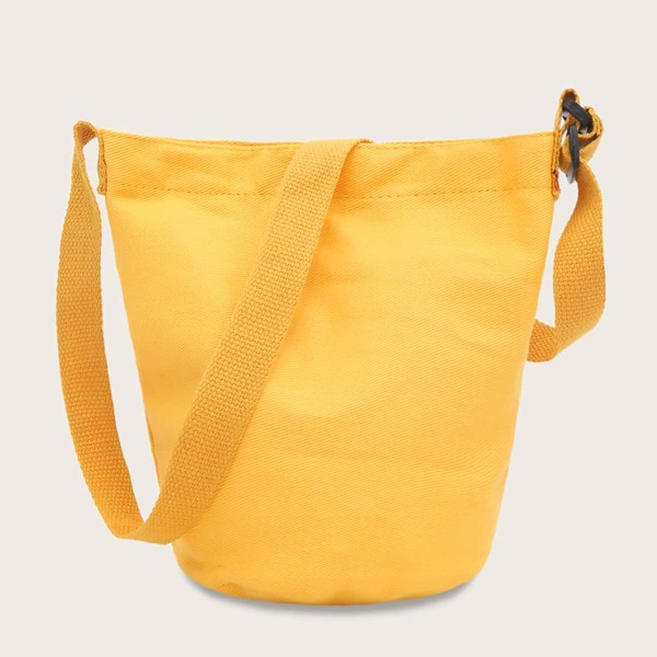 

Girls Minimalist Canvas Crossbody Bag, Yellow