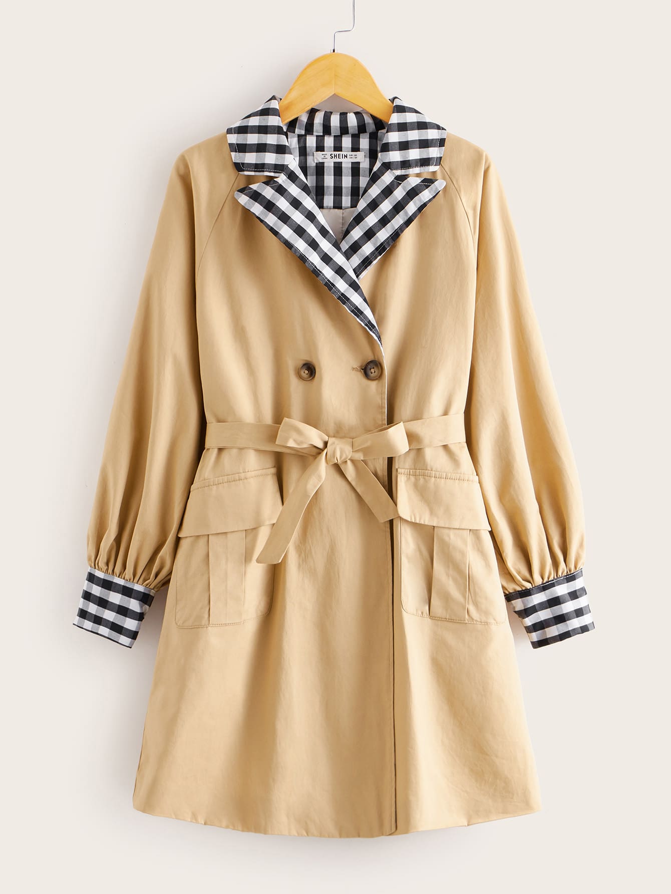Dress Code{Contrast Collar Dress + Gingham Coat} Closet Dress Code{Contrast Collar Dress + Gingham Coat} Closet