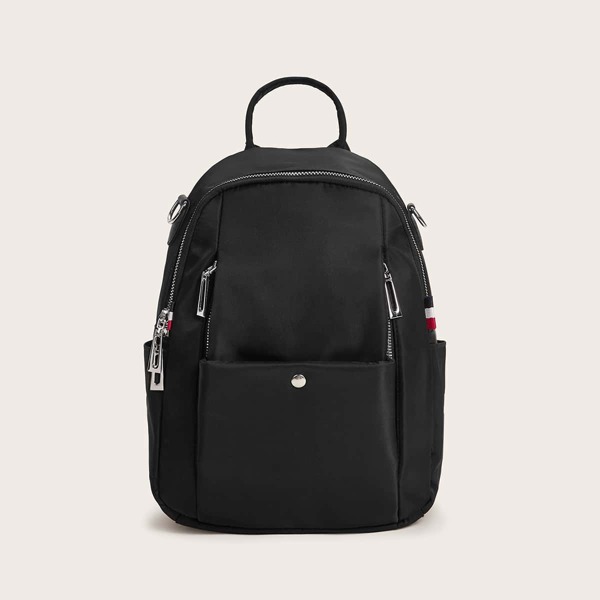 

Minimalist Pocket Front Backpack, Black