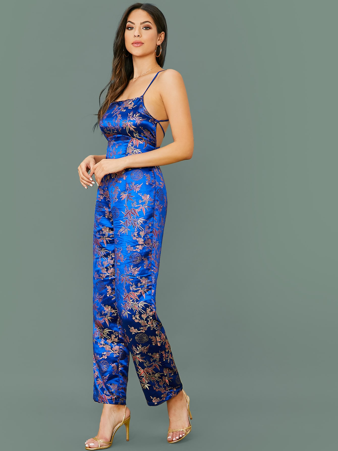 YYG Womens 2 PCS Long Sleeve Tie Dyed Full Zip Club Jumpsuit Romper