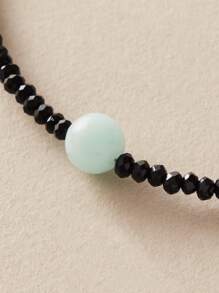 1pc Crystal Choker Necklace - Black - View 3