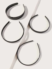 4pcs Simple Hair Hoop - Black - View 3