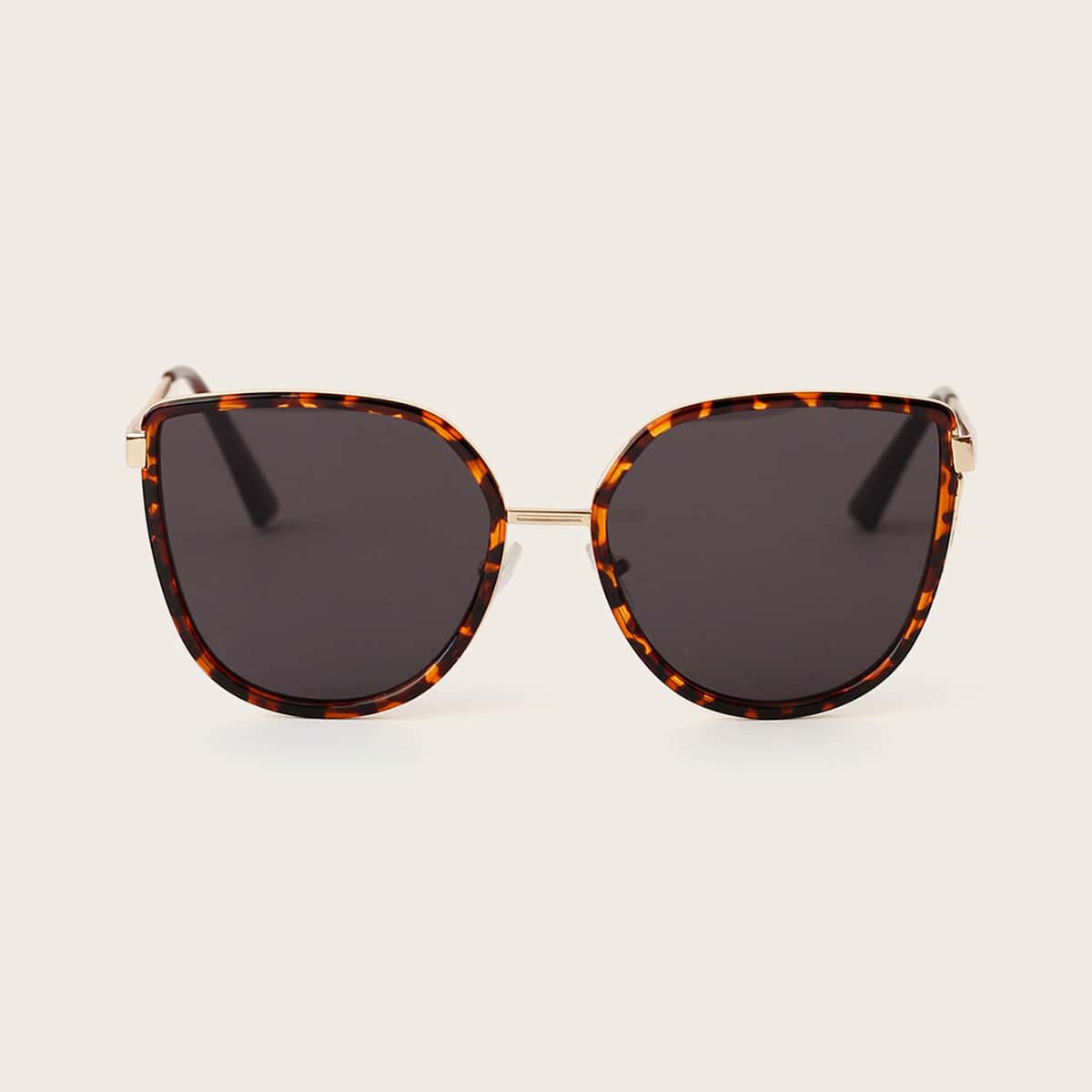 

Tortoiseshell Cat Eye Frame Sunglasses With Case, Black