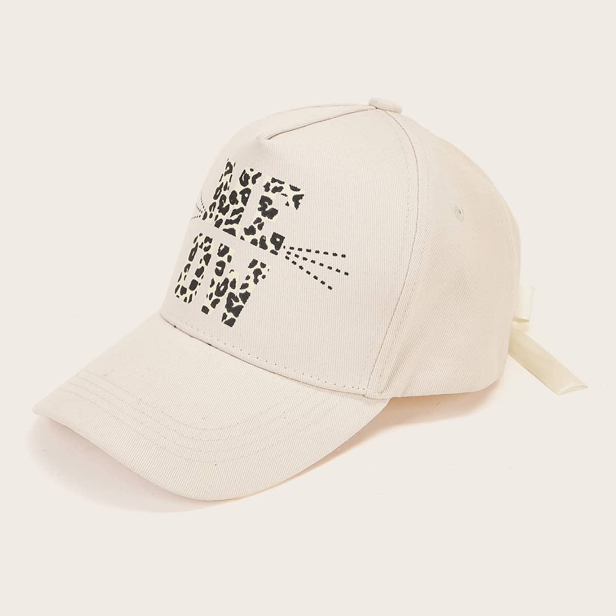 

Letter Graphic Baseball Cap, Beige