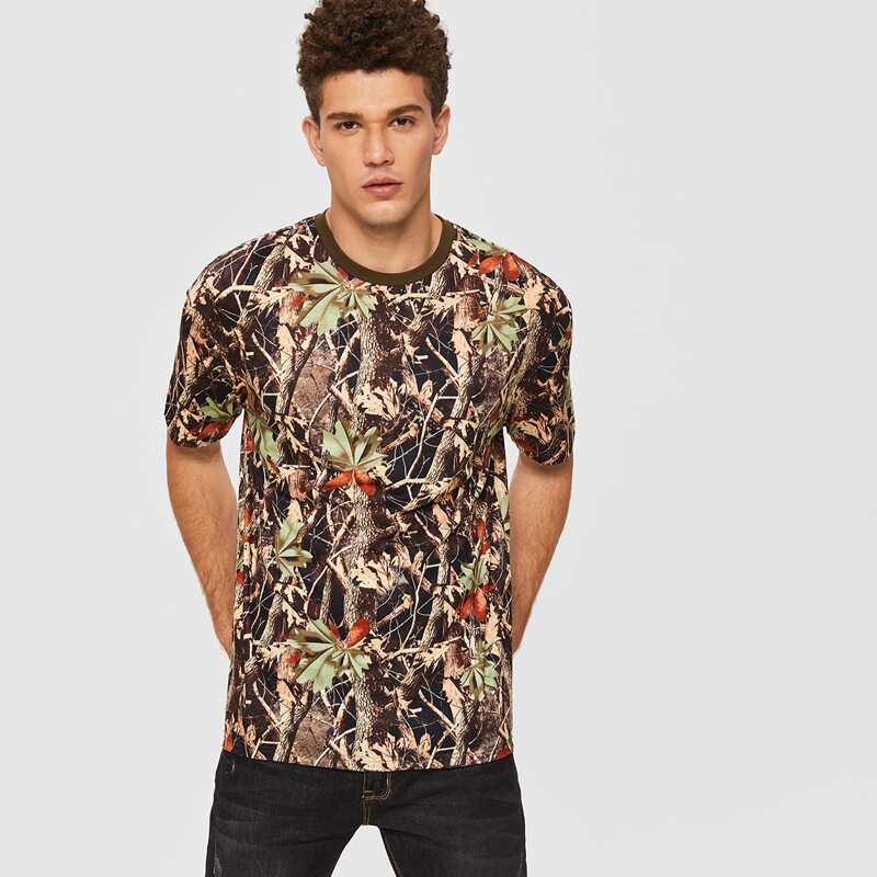 

Guys Plant Print Tee, Multicolor