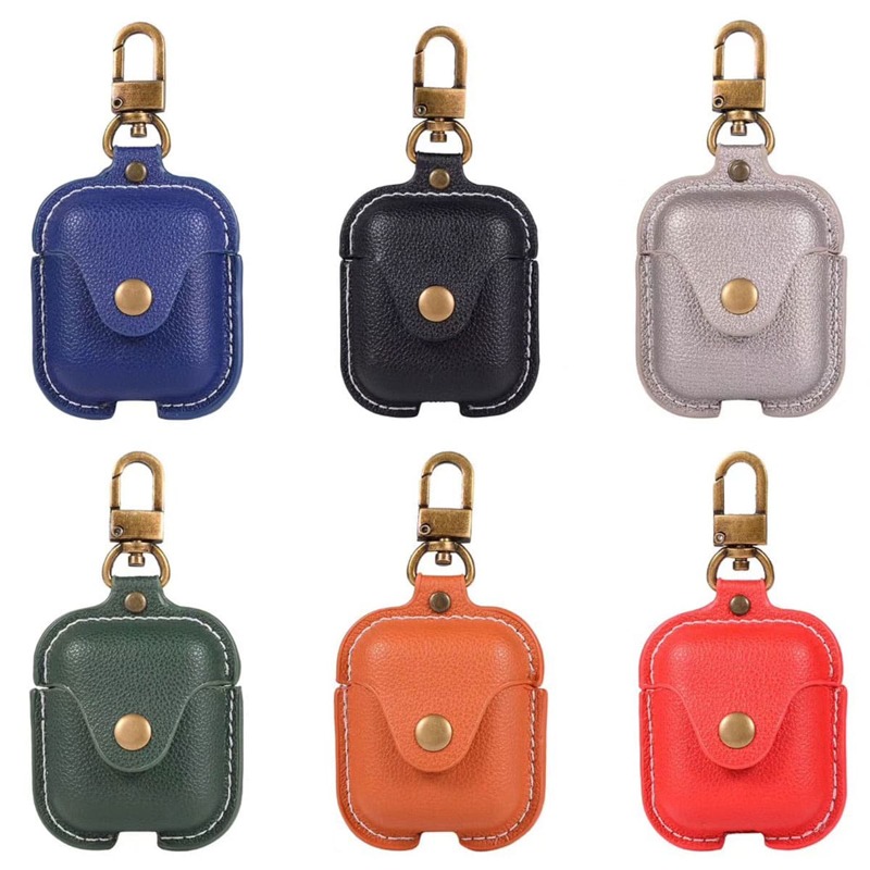

1pc PU Keychain AirPods Case, Multicolor
