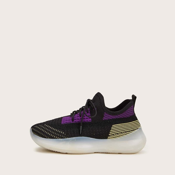 

Lace-up Front Wide Fit Sneakers, Black