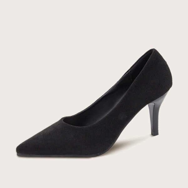 

Point Toe Suede Court Heels