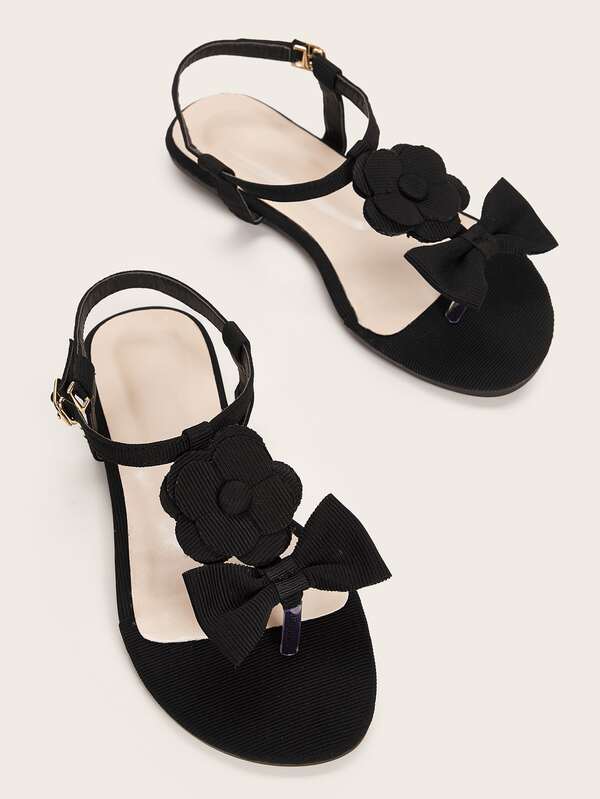 floral toe post sandals