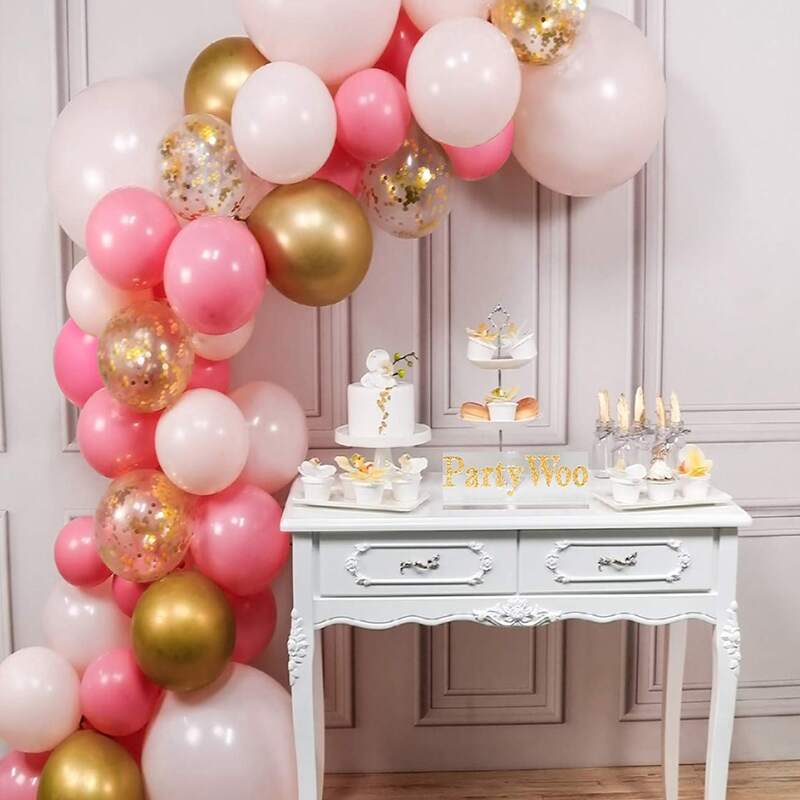 

44pcs Holiday Confetti & Latex Balloon Set, Multicolor