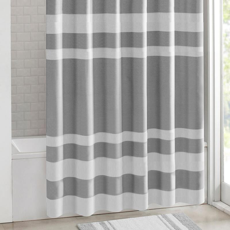 

1pc Striped Shower Curtain, Multicolor