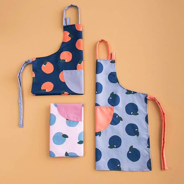 

1pc Fruit Print Apron, Multicolor