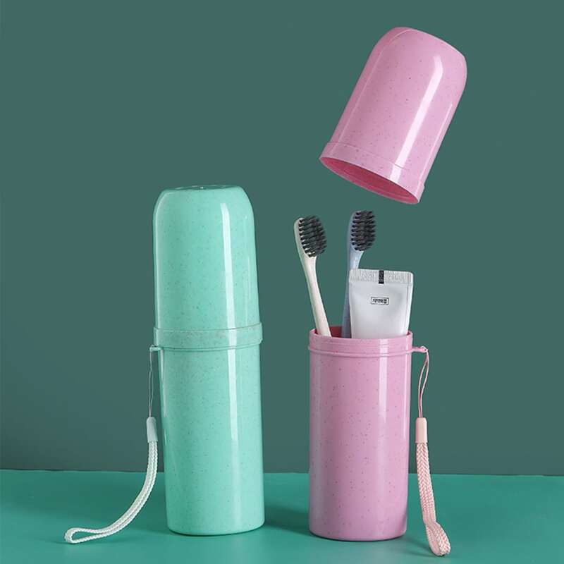 

1pc Travel Portable Toothbrush & Toothpaste Holder, Multicolor