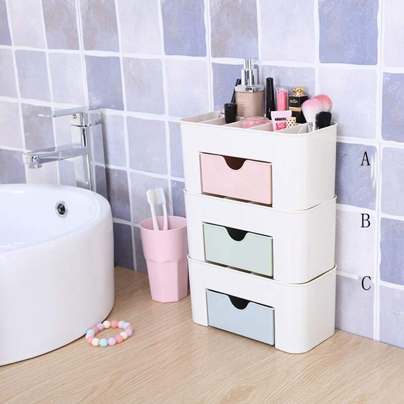 

1pc Stackable Drawer Storage Box, Multicolor
