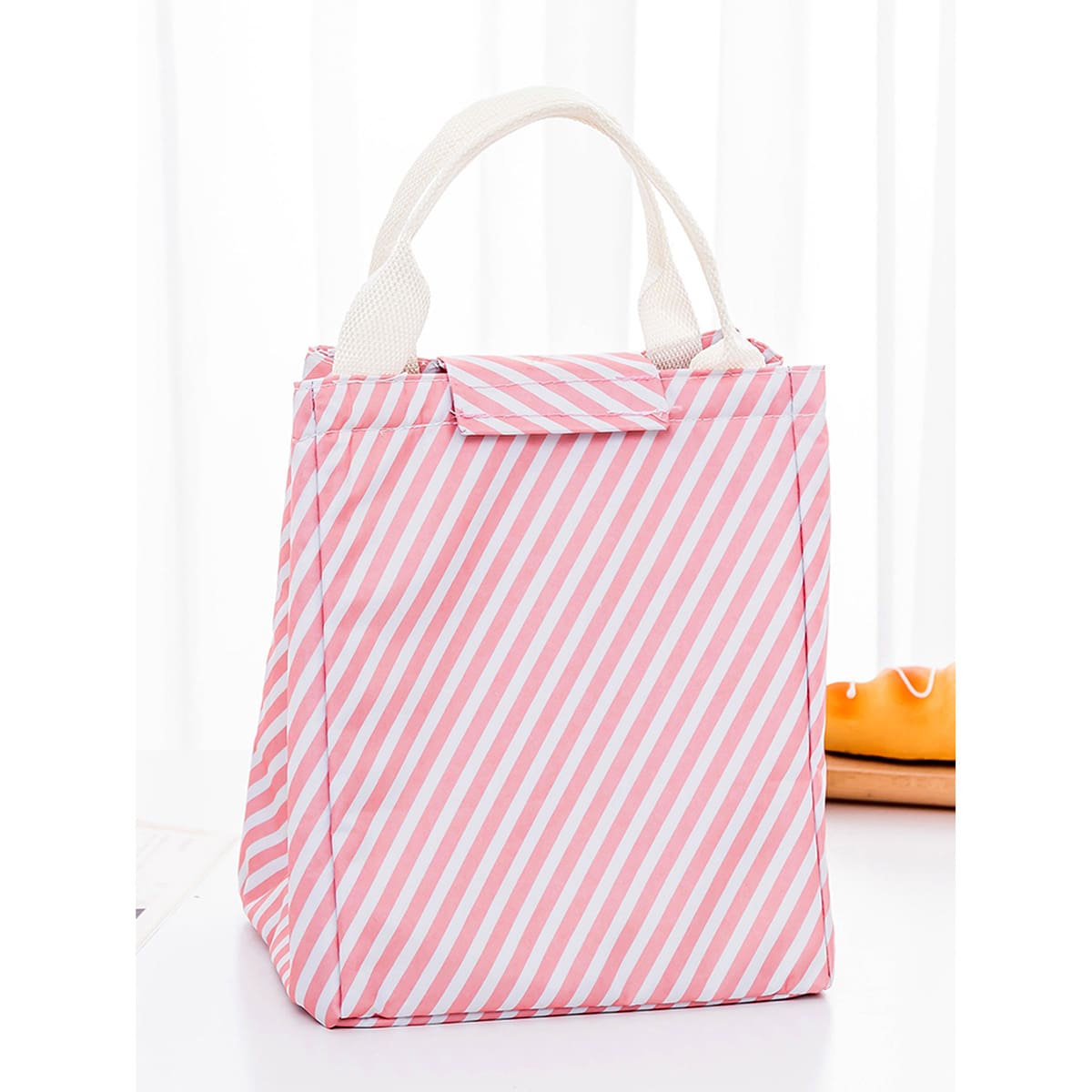 

1pc Portable Insulated Lunch Bag, Multicolor