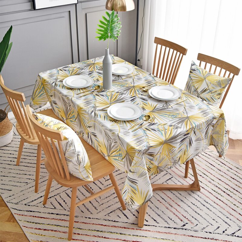 

Travel Palm Leaf Print Tablecloth, Multicolor