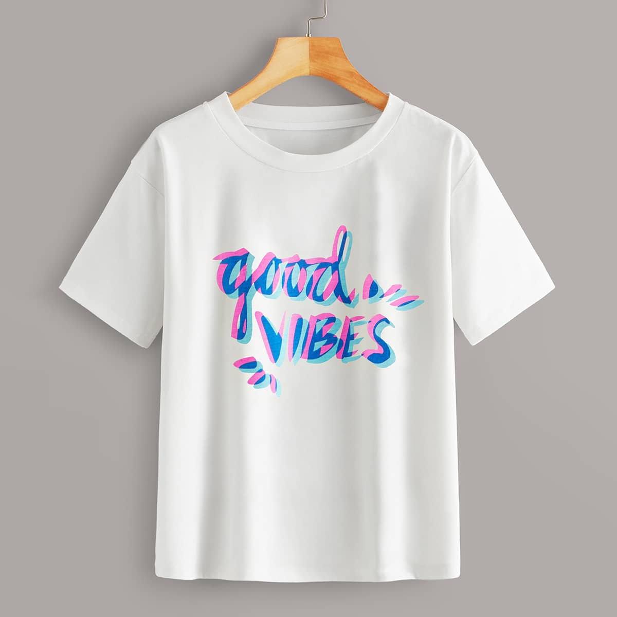 

Slogan Graphic White Tee