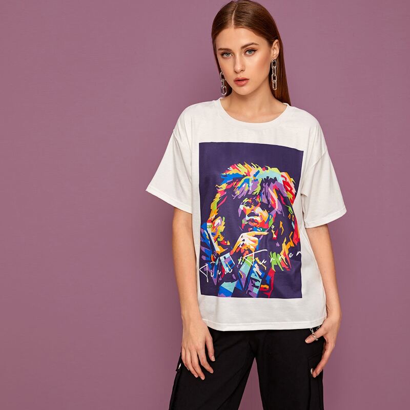 

Figure Graphic White Tee