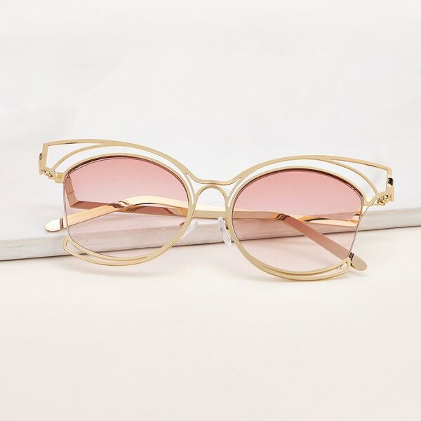 

Metal Frame Sunglasses With Case, Multicolor