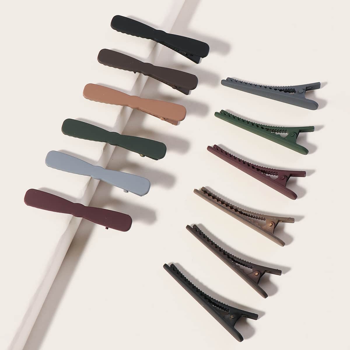 

12pcs Simple Hair Clip, Multicolor