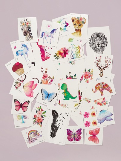 43sheets Mix Pattern Tattoo Sticker