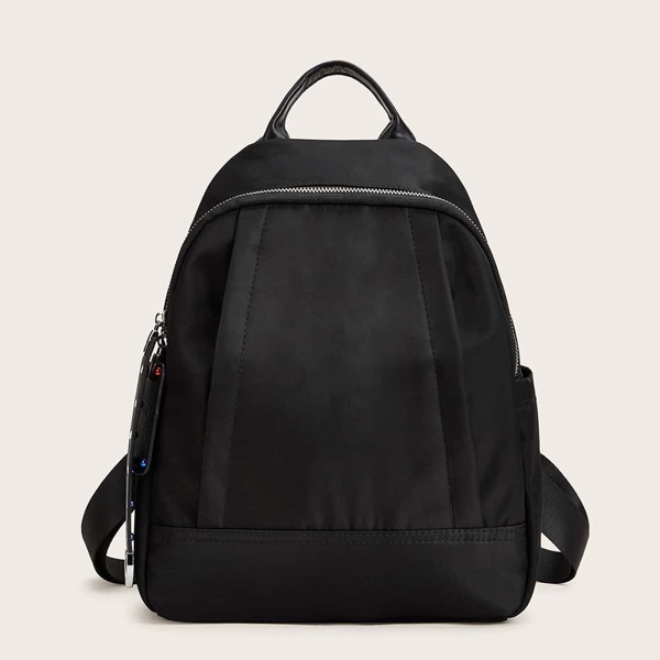 

Zip Back Minimalist Backpack, Black