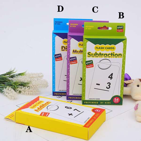 

54sheets Kids Math Learning Flash Card
