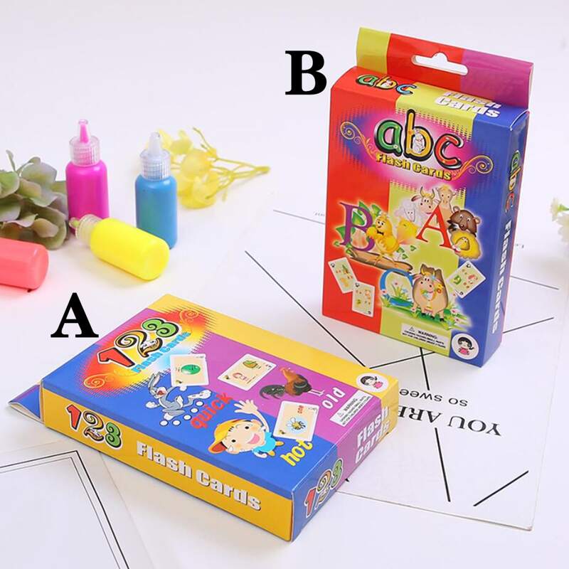 

36sheets Kids Funny Number & Alphabet Learning Flash Card