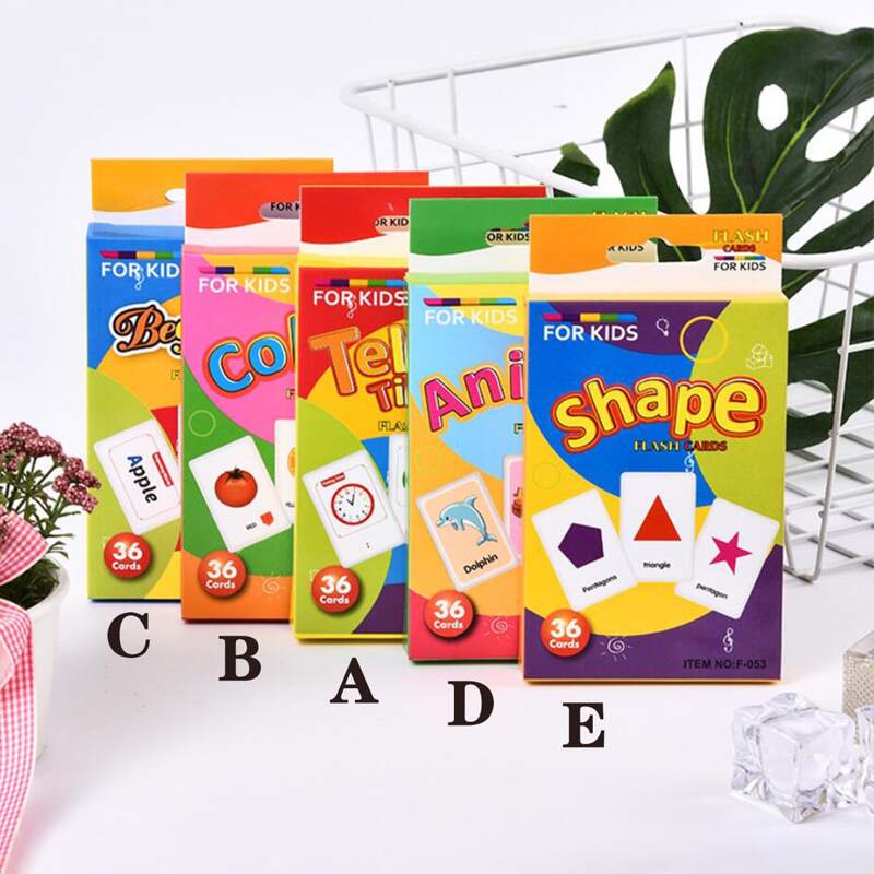

1pc Kid Animal & Shape & Color Cognitive Card