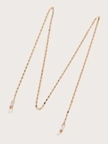 imoli 1pc Metallic Glasses Chain Beach Accessories For Women Glasses