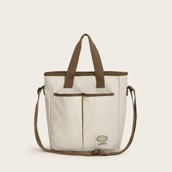 

Fruit Patch Canvas Tote Bag, White