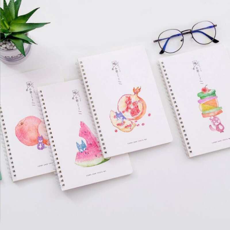 

1pack Random Fruit Print Cover Spiral Notebook