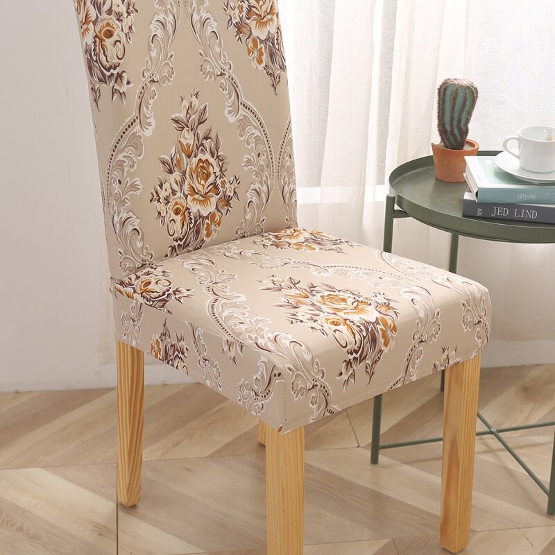 

1pc Flower Print Stretchy Chair Cover, Multicolor