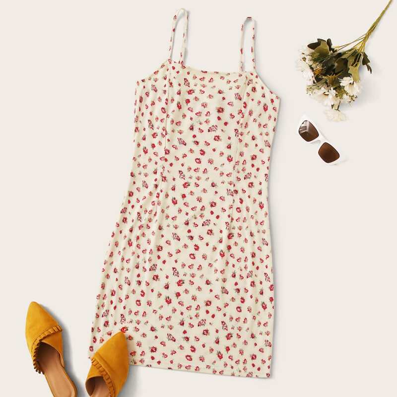 

Allover Floral Print Cami Dress, Multicolor