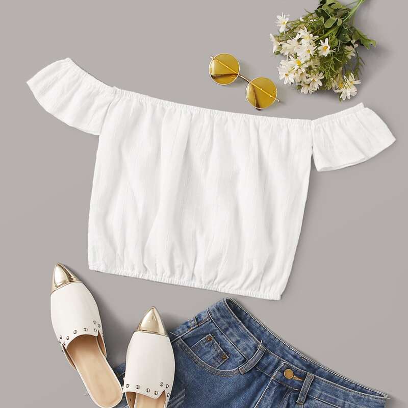 

Off The Shoulder White Blouse