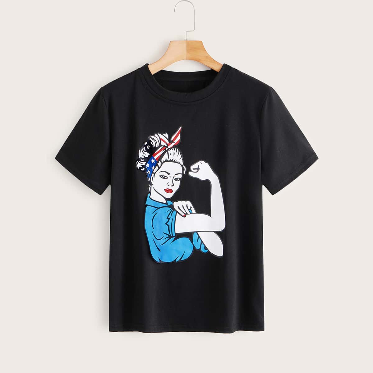 

Figure Graphic Black Tee