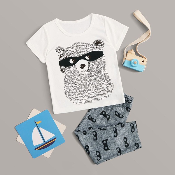 

Toddler Boys Bear Print PJ Set, Multicolor