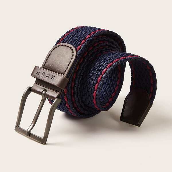 

Men Woven Belt, Navy