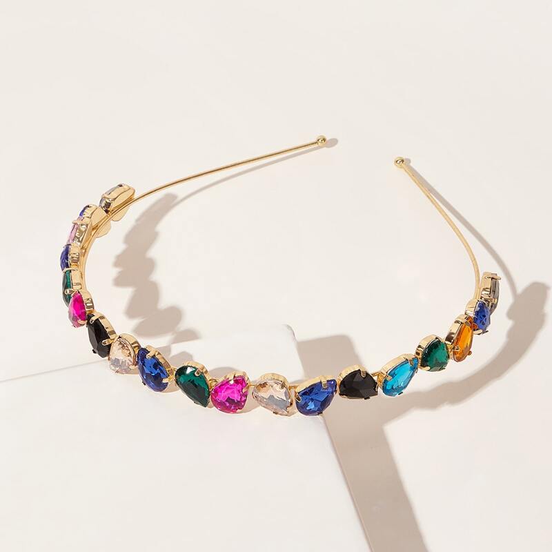 

Gemstone Decor Hair Hoop, Multicolor